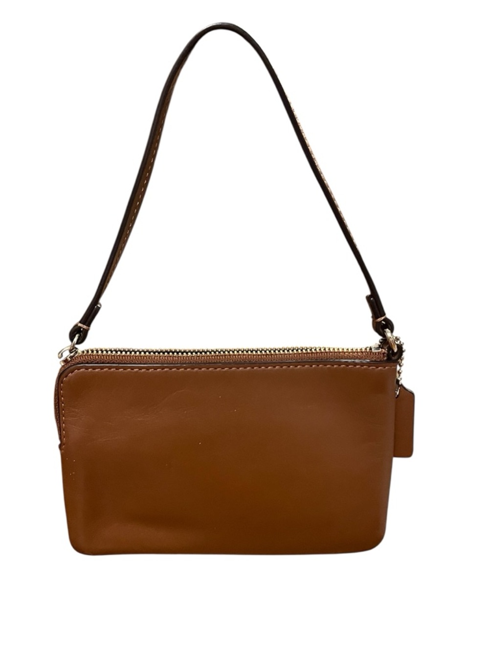 Coach Brown Leather Corner Zip Wristlet - Picture 2 of 8